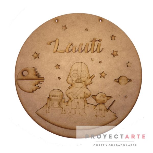 Cartel Star Wars con nombre