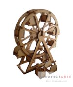 Porta Cupcakes Muffins Proyectarte, Rueda Madera, 8 Canastos - Image 2