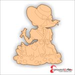 sentada sobre pasto con flores