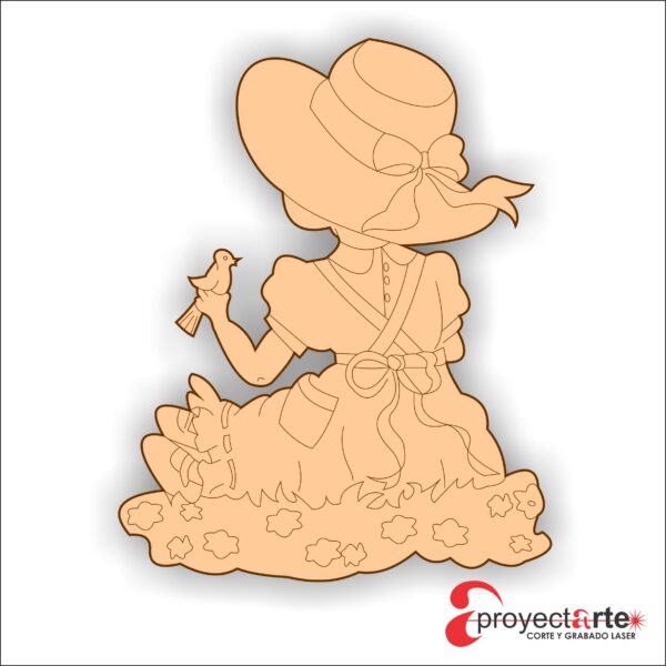sentada sobre pasto con flores