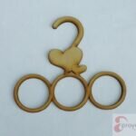 Percha triple para pañuelos. Corazones