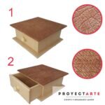 Caja de té con textura