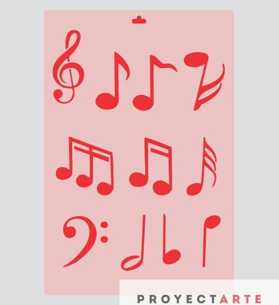 Stencil Notas musicales