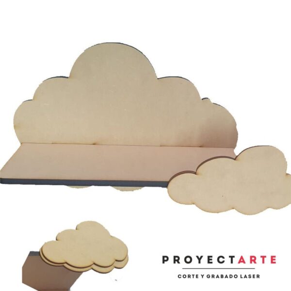 Repisa nube con nube delante