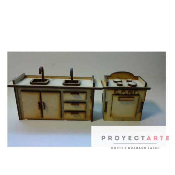 cocina para casita modelo love