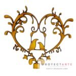 Enramada corazón con pájaros