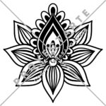 Étnico flor abierta