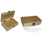 Caja de madera con cierre metálico