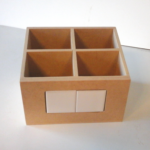 Cubiertera de cuatro reparticiones para aplique su