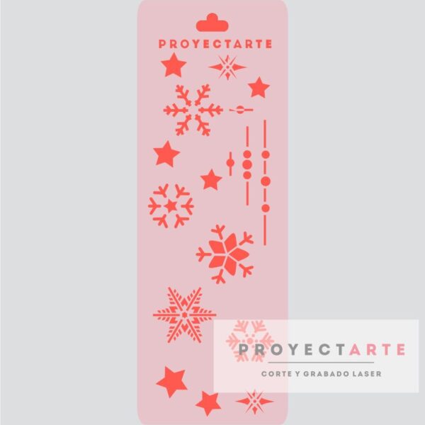 Stencil Estrellas de nieve chico