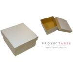 Caja 15x15cm tapa blanca 3mm