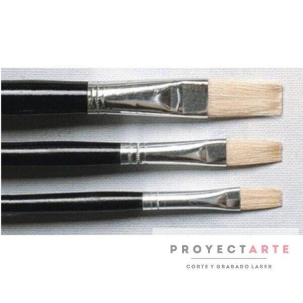 Pincel chato pelo blanco s577 n°14