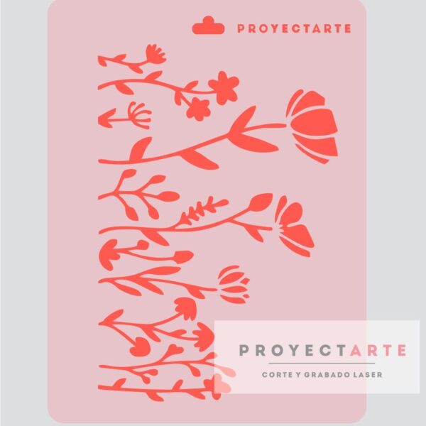 Stencil pasto de Flores