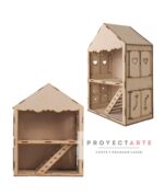 Casa Muñecas Pequeñas 8-10cm Proyectarte + Muebles, Madera - Image 2