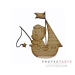 Oso pescando en velero