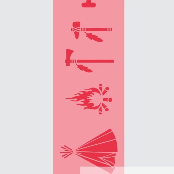 Stencil Elementos Indios
