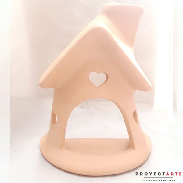 Media Casita con corazones cerámica