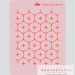 Stencil hexágono cruces