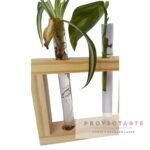 Porta 2 tubos de madera