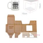Molde Caja para taza con ventanita
