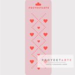 Stencil fondo de corazones chico