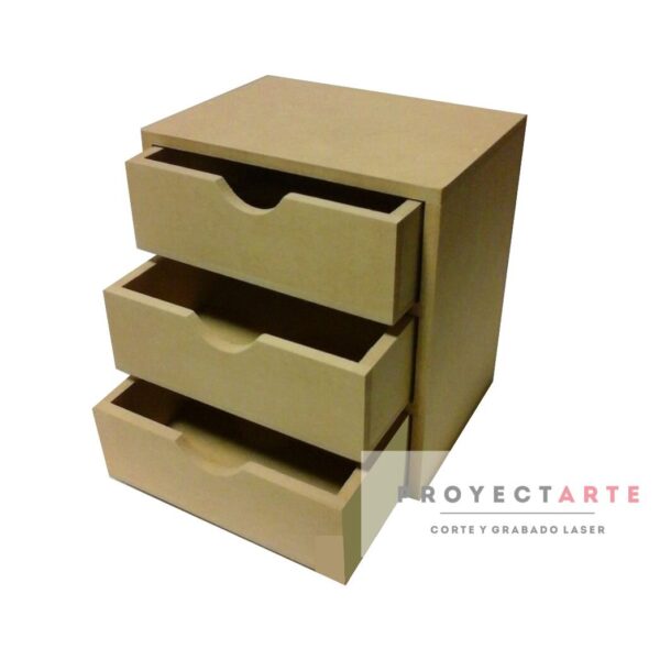 Cajonera miniatura tres cajones