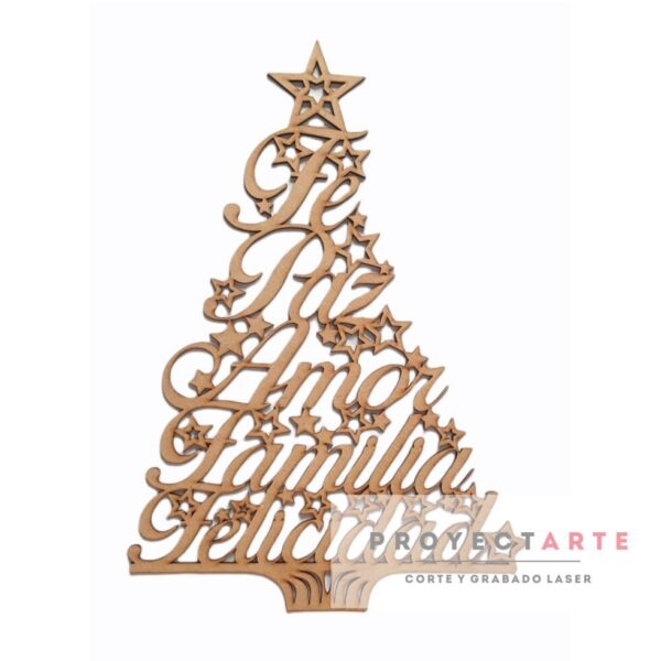 Arbol con palabras y estrellas