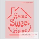 Stencil home sweet home con ramitas