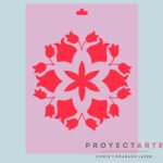 Stencil mandala tulipanes