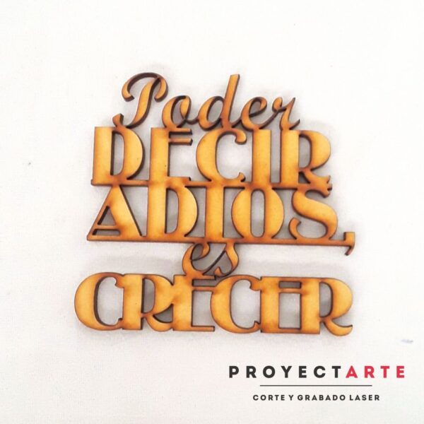 Poder decir adios es crecer
