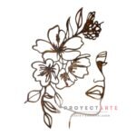 Silueta rostro de mujer