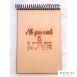 Libreta Vertical All you need is love