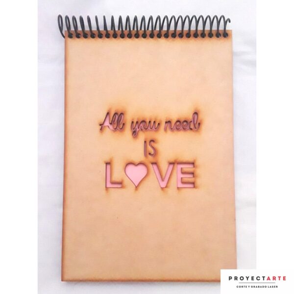 Libreta Vertical All you need is love