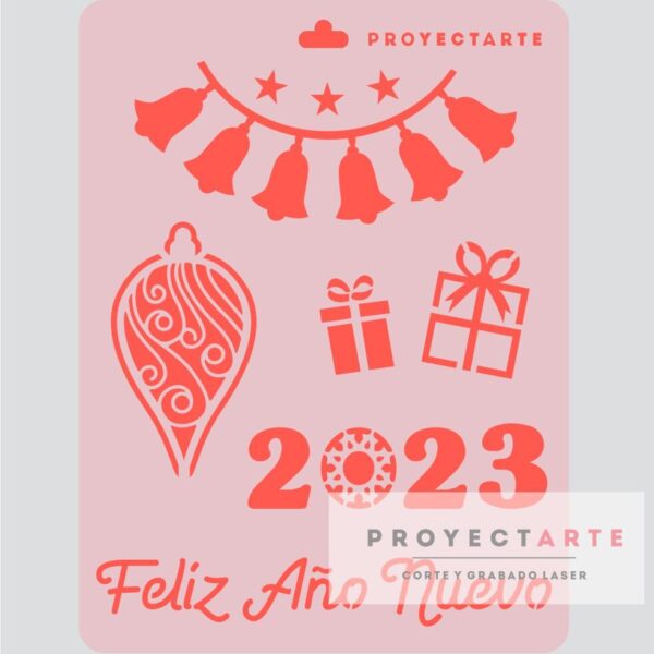 Stencil Año nuevo