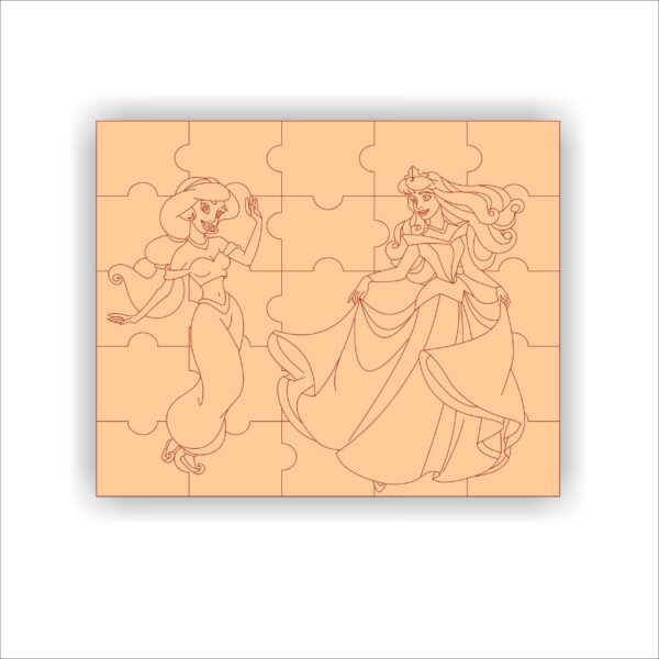 puzle princesas para colorear