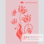 Stencil tulipas