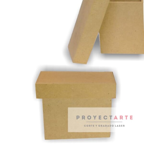 Caja vertical de mdf con tapa