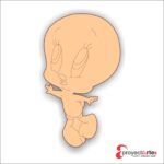 piolín saltando en una pata