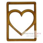 Cuadro con corazón calado