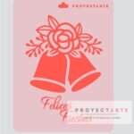 Stencil campana con flores
