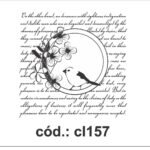 Sello pajarito con texto