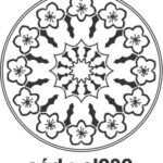 Sello mandala de flores