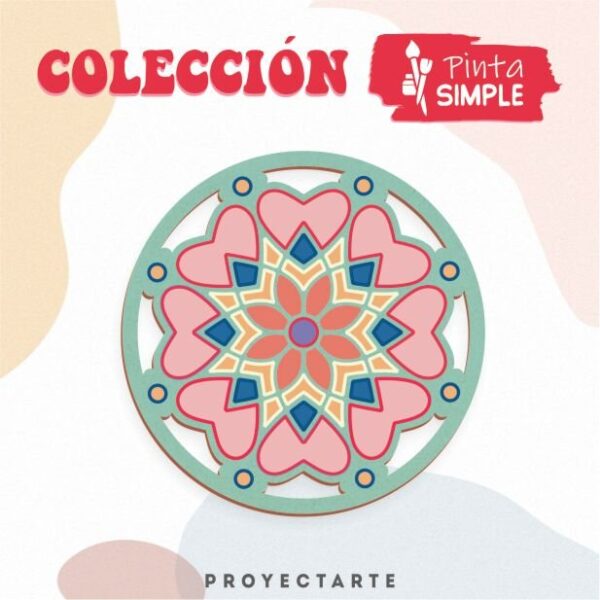 Mandala con corazones 20cm