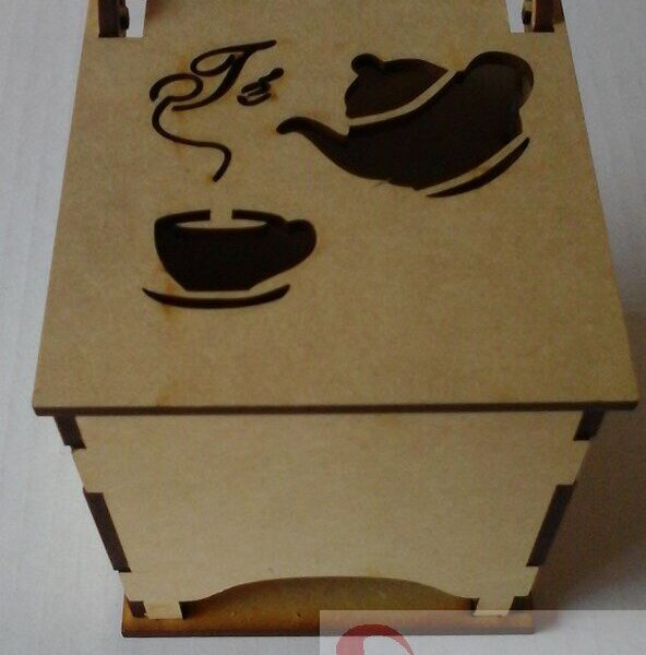 Caja de té para 10-15 sobrecitos Tapa c/diseño 2