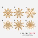 Copos de nieve navideños