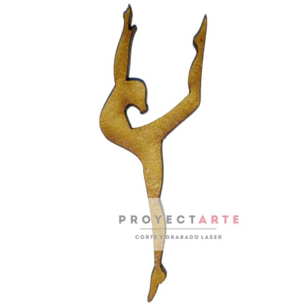 Bailarina de ballet en attitude