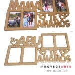 Portarretrato solo frente mamá papá abu