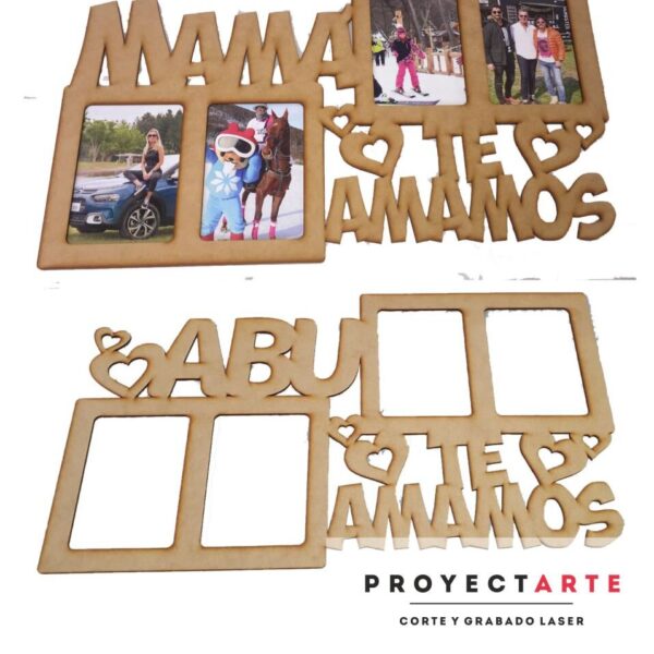 Portarretrato solo frente mamá papá abu