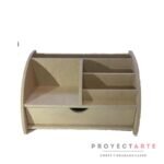 Atril para útiles de escritorio con cajón