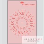 Stencil Reloj números romanos grande